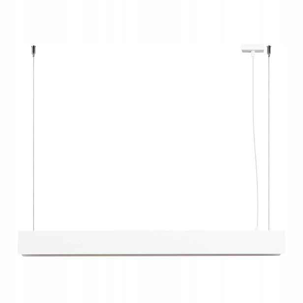 Sollux Závěsná lampa bílá podlouhlá 120 cm s žárovkou nad ostrovní stůl 3000K