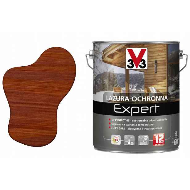 Ochranná lazura V33 Expert mahagon 5 l