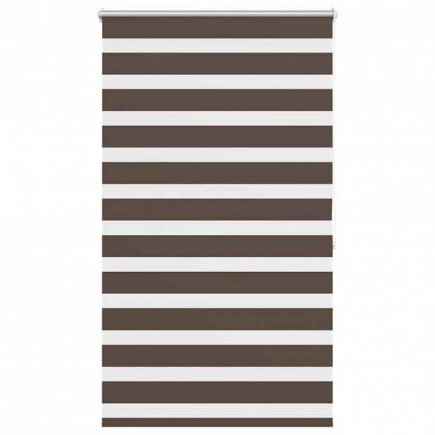 vidaXL Zebrová roleta 100,9 x 175 cm Šířka látky 96,7 cm kávová