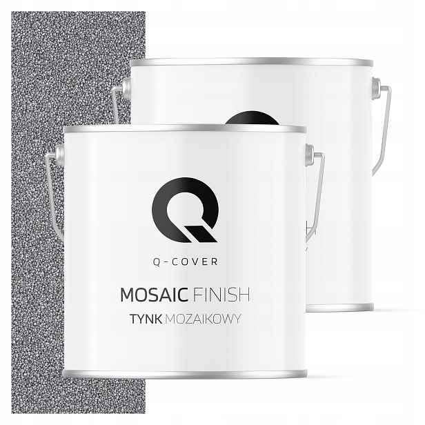 Mozaiková Omítka Mozaika 7KG Stříbrná M11 Ozdobná Pryskyřičná Fasáda Premium