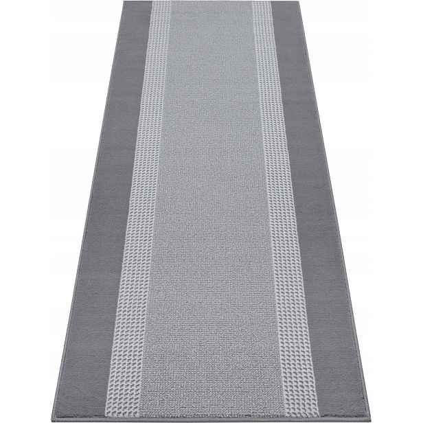 Koberec Běhoun 80x350 cm do chodby-předsíně moderní šedý