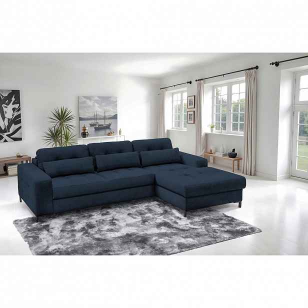 Livetastic ROHOVÁ SEDAČKA, textil, tmavě modrá