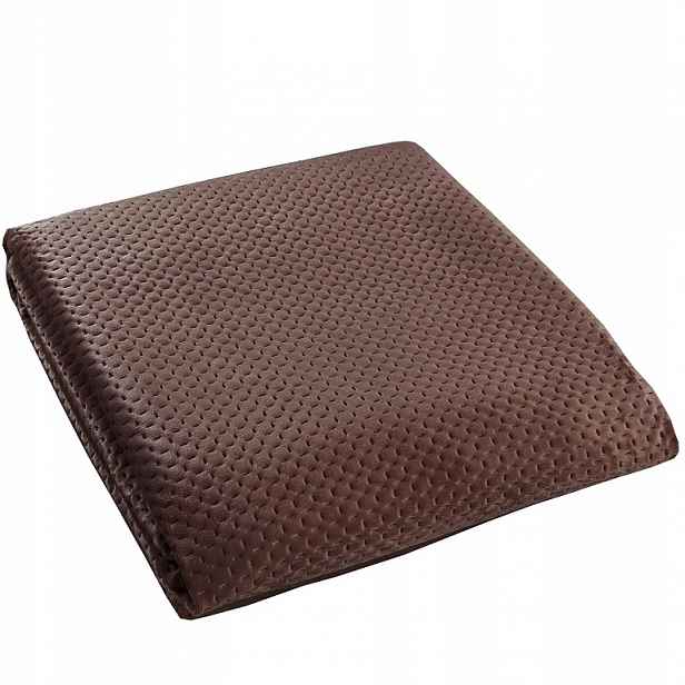 Prošívaný přehoz moderní velvet 170x210 Premium hnědý 69