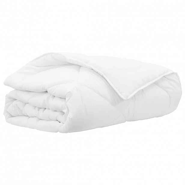 vidaXL Letní přikrývka 200 x 200 x 3 cm Léto Polyester Bílá Prodyšný
