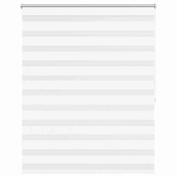 vidaXL Zebrová roleta 120,9 x 175 cm Šířka látky 116,7 cm bílá