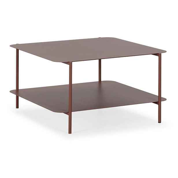 Kovový konferenční stolek v terakotové barvě 70x73 cm Beatrix – MOME