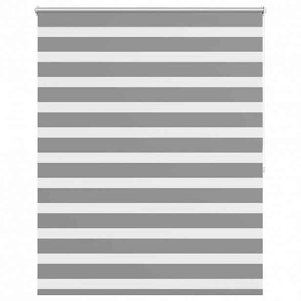 vidaXL Zebrová roleta 120,9 x 175 cm, šířka látky 116,7 cm, šedá