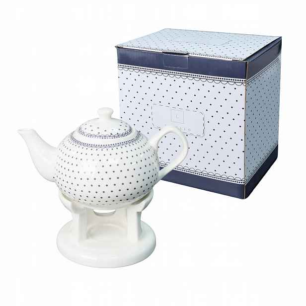 Livello Konvice na čaj porcelánová konvička s ohřívačem čaje 1000 ml