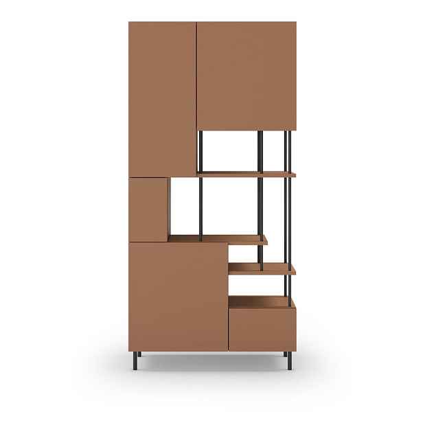Knihovna v cihlové barvě 84x175 cm Perla – Marckeric