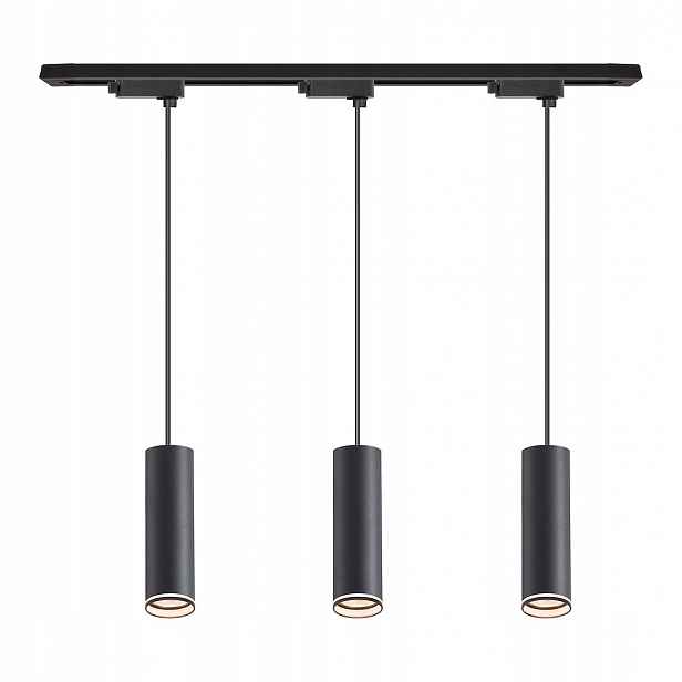 MiLAGRO Sada svítidel Pipe Ring Track Převis Černá 3Xgu10 1M Lampa