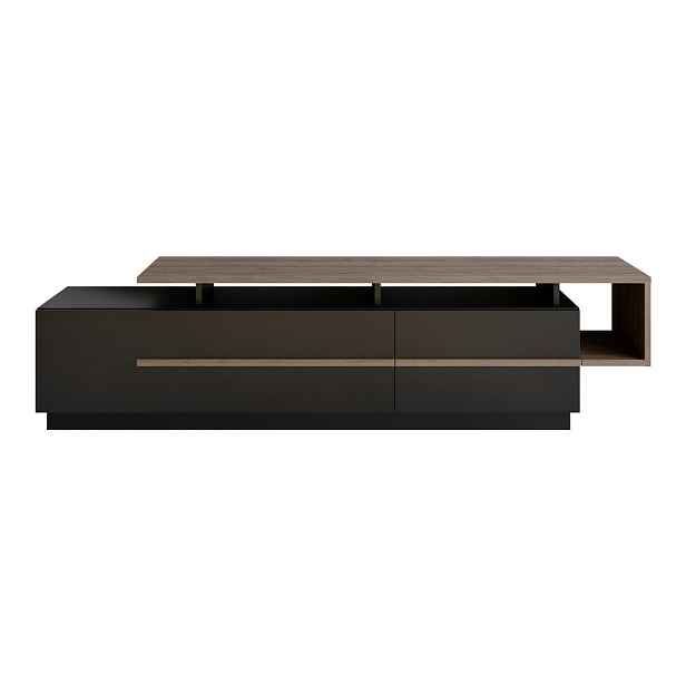 Televizní stolek Pia Black and Walnut