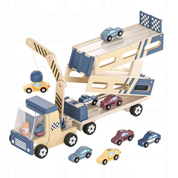 Topbright Roll&Race Hračka pro děti 2v1 Transportér aut a závodní dráha