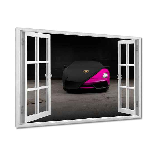 Obrazy 90x60 Růžové sportovní auto