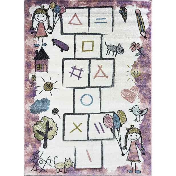 Dětský koberec Smart Kids 22923 Pink, 120x180, vícebarevná, dětský pokoj, Berfin Dywany