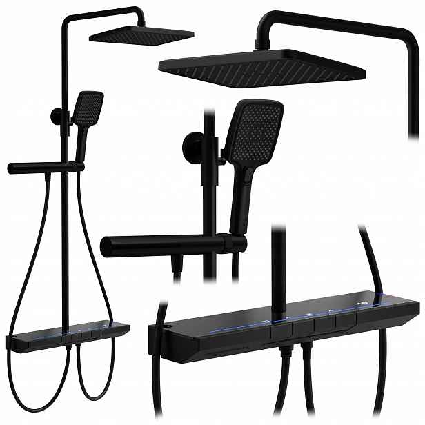Sprchový Set Pedro Černý Termostat