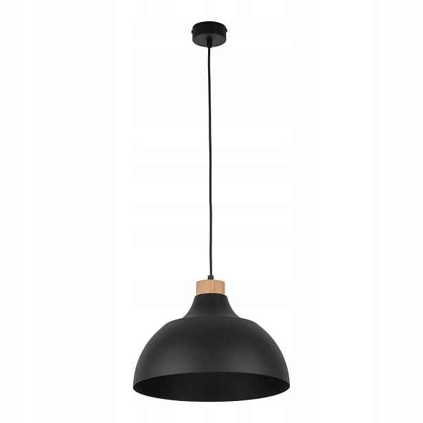 Stropní závěsná lampa Cap Černá E27 Linen Metal Klasika 170 cm Tk Lighting