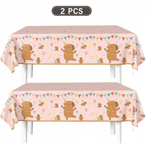 TEMU 2 ks Dekorace na párty s kapybarou, ubrusy na narozeninovou oslavu, dekorace na narozeninovou oslavu, potřeby pro oslavu baby shower s zvířat,