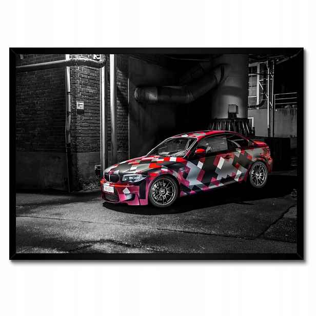 Plakáty v rámu 70x50 Červené Bmw