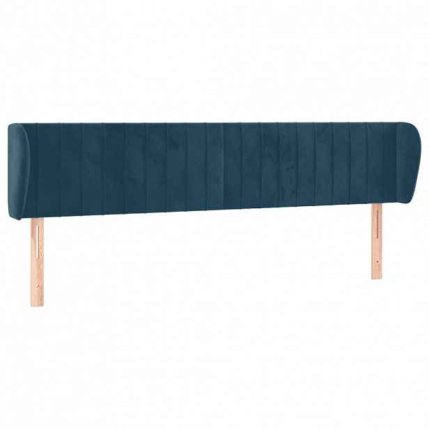 vidaXL Čelo postele typu ušák tmavě modré 163x23x78/88 cm samet