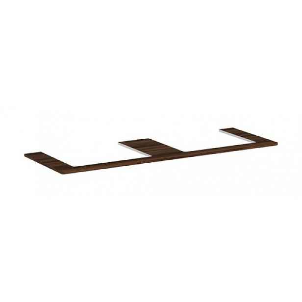 Deska pod umyvadlo Hansgrohe Xelu Q 156x1,6x55 cm tmavý ořech 54112630