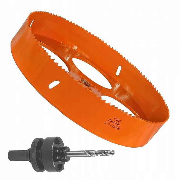 Korunkový Vrták Bimetalová Krajka 230 mm S Adaptérem