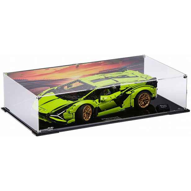 Pozadí vitrína 2 Blacked Brick pro Lego Technic 42115 Lamborghini Sian Fkp 37