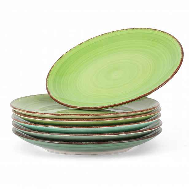 Keramický jídelní talíř do myčky nádobí Verdant Aura 27 cm, zelený