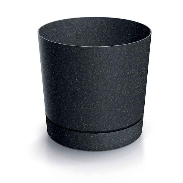 Prosperplast Květináč TUBOS P ECO WOOD antracitový matný, varianta 12,8 cm
