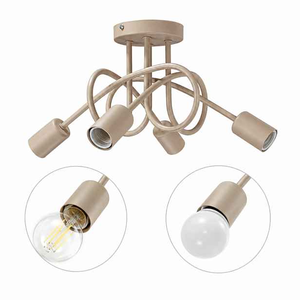 Stropní Svítidlo Kašmír 4x E27 Béžová Stropní Svítidlo Design do obývacího pokoje Ecru do pokoje