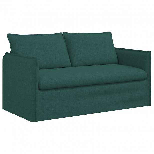 vidaXL Pohovka Tmavě zelená 156 x 82 x 85 cm textil