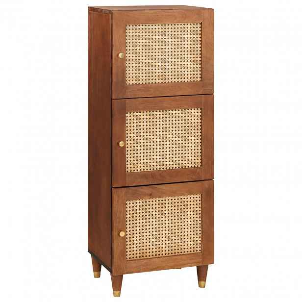 vidaXL Vysoký úložný box Hnědá 40 x 33,5 x 110 cm