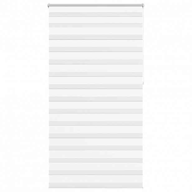 vidaXL Zebrová roleta 120,9 x 230 cm, šířka látky 116,7 cm, bílá