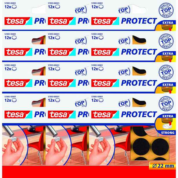 Kulaté plstěné podložky pod židle stůl pračka nábytek tesa 22 mm 12 Ks x 12