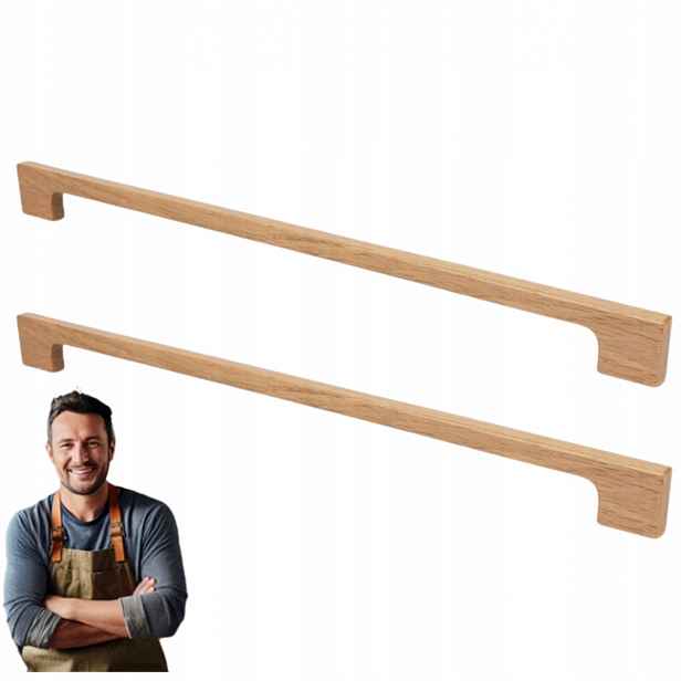 Nábytková Úchytka Dřevěný do skříňky Zásuvky Melvin 224 mm Dubový 2ks