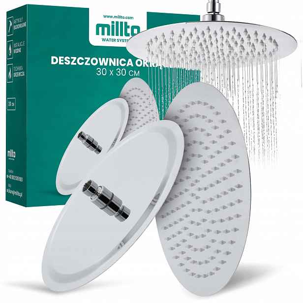Sprchová Dešťová Sprcha 30 CM Sprchová Hlavice Kulatá Chro Kd