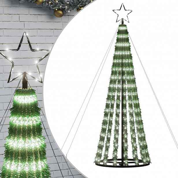 vidaXL LED vánoční stromek 275 studených bílých LED diod 180 cm