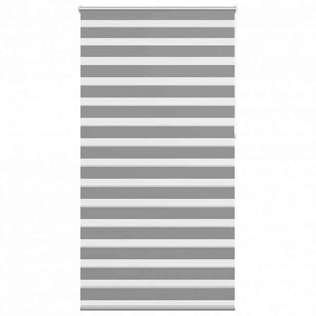 vidaXL Zebrová roleta 120,9 x 230 cm, šířka látky 116,7 cm, šedá