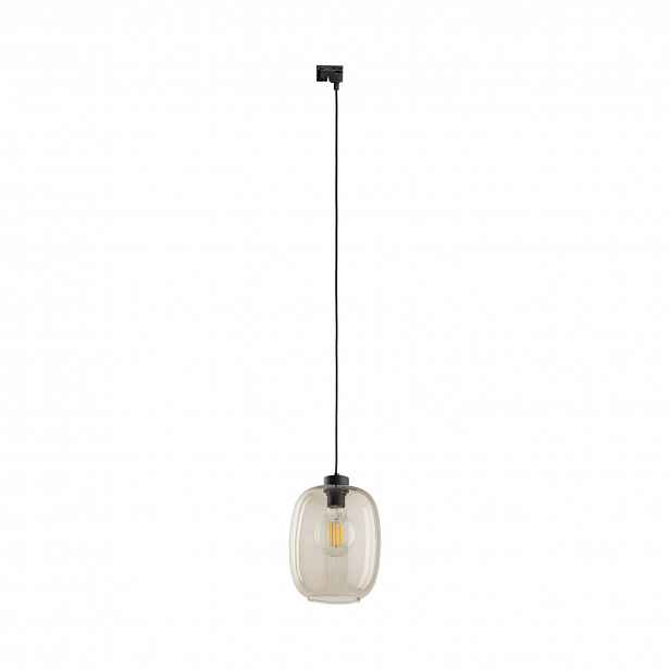 Závěsné kolejnicové osvětlení Černá kovová lampa E27 Regulace Tk Lighting