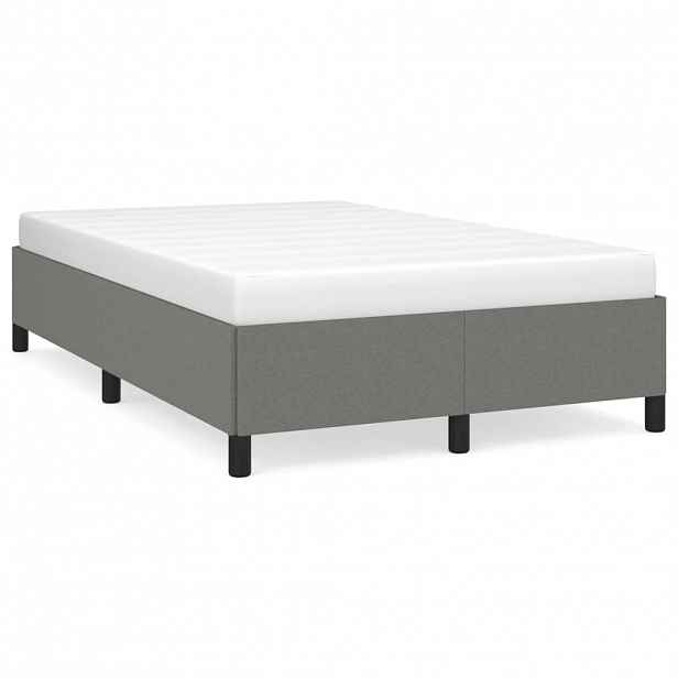 vidaXL Rám postele bez matrací tmavě šedá 120x190 cm textil