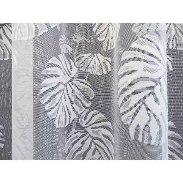 Mg Záclona Listy monstera 34949 Bílá hotová obšitá 250x250cm M
