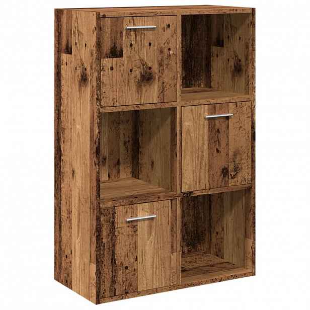 vidaXL Knihovna old wood 60,5 x 30 x 90 cm kompozitní dřevo