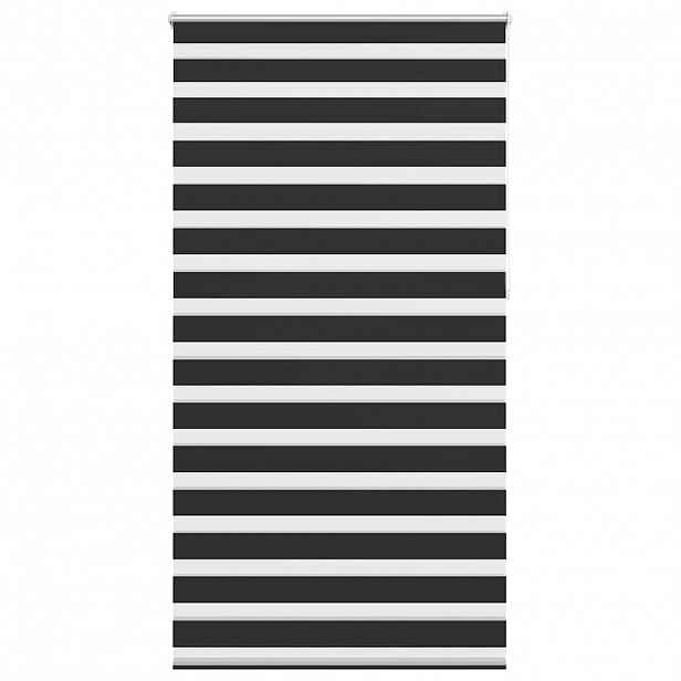 vidaXL Zebrová roleta 120,9 x 230 cm, šířka látky 116,7 cm, černá