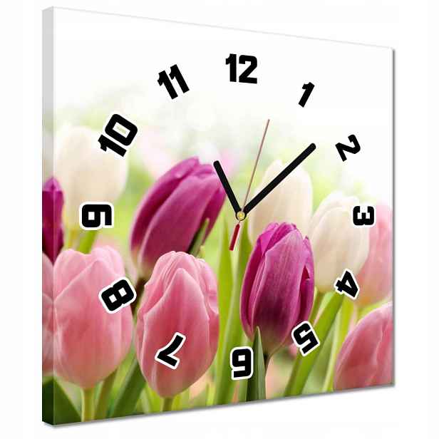 30x30 Krásné tulipány Hodiny