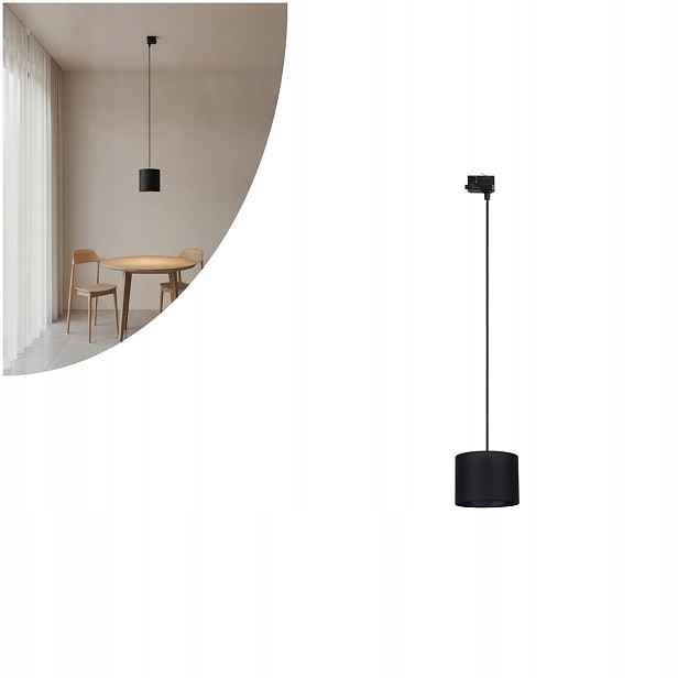 Černá závěsná lampa Tracer s moderním designem nad stůl Tk Lighting
