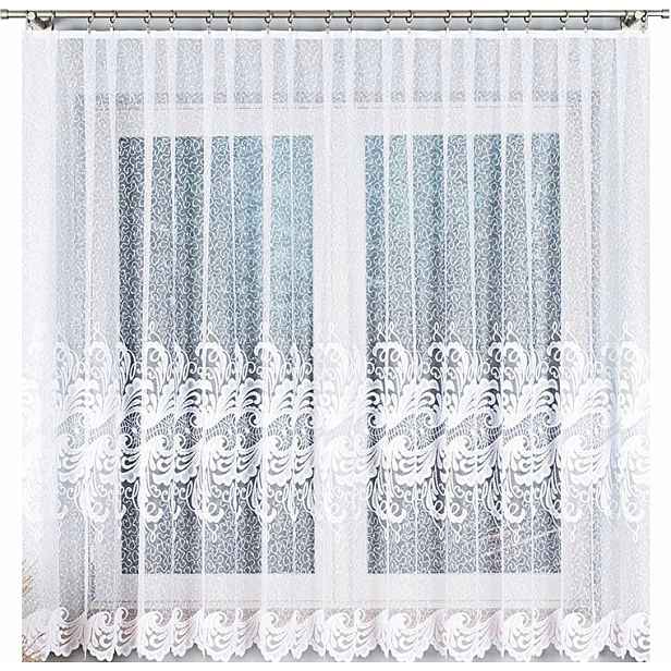 Iwona vzor 049312 vel 400x170cm žakárová záclona , rovná (s lemem)