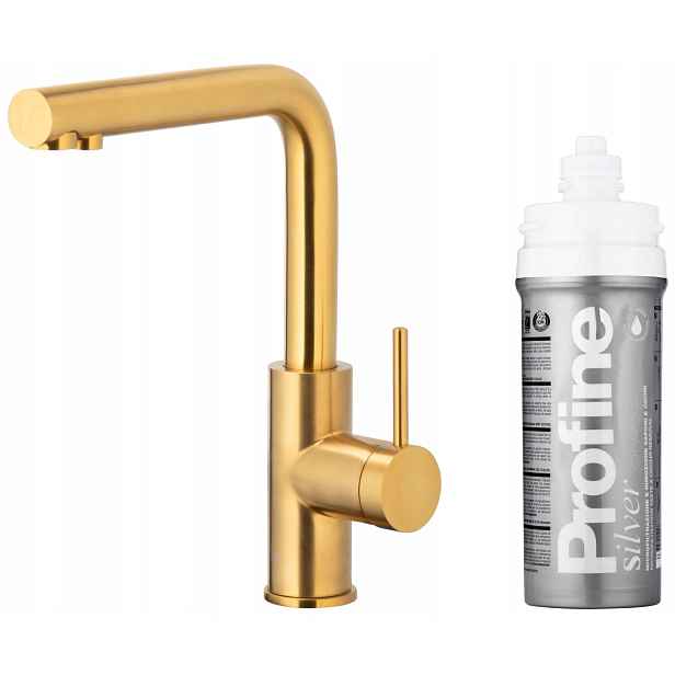 Kfa Kuchyňská Baterie Duero Pure Basic, Zlatá Filtr Profine Silver Small