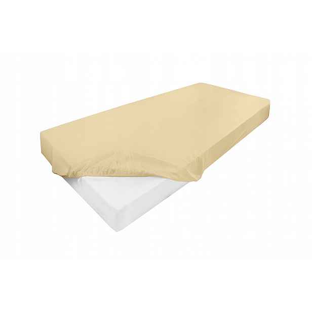 Prostěradlo jersey s lycrou 110x190 120x200x30 světle béžová Matex