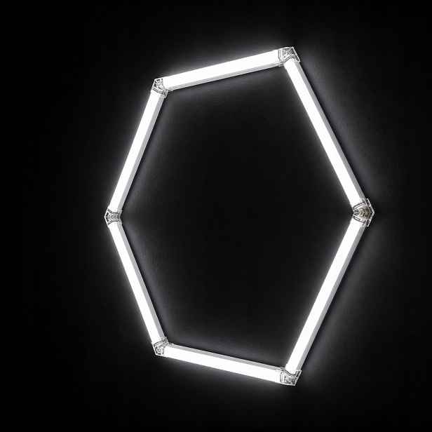 Led dílenská lampa bílá 42W HEX1 92x79 Cm stropní panel 6500K