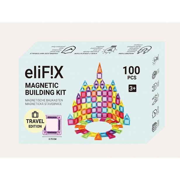Magnetická stavebnice EliFix Travel - 100 ks