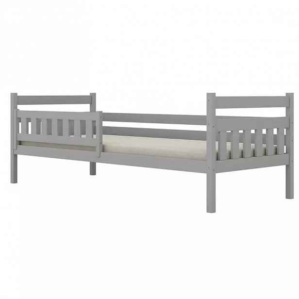 Postel Dawid standard + zábrana 90x200 šedá